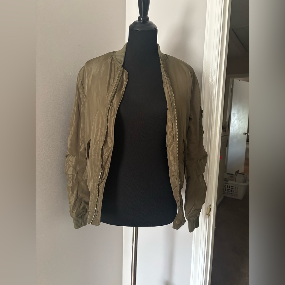 Nordstrom BP olive green bomber jacket